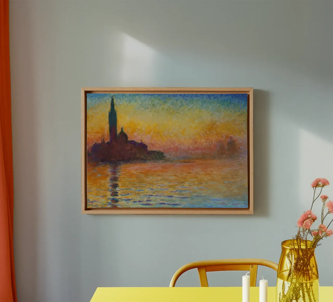 Claude Monet San Giorgio Maggiore At Dusk tela con Cornice a cassetta da clay bobby