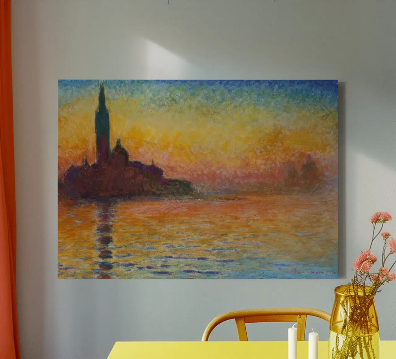 Claude Monet San Giorgio Maggiore At Dusk tela con Cornice a cassetta da clay bobby