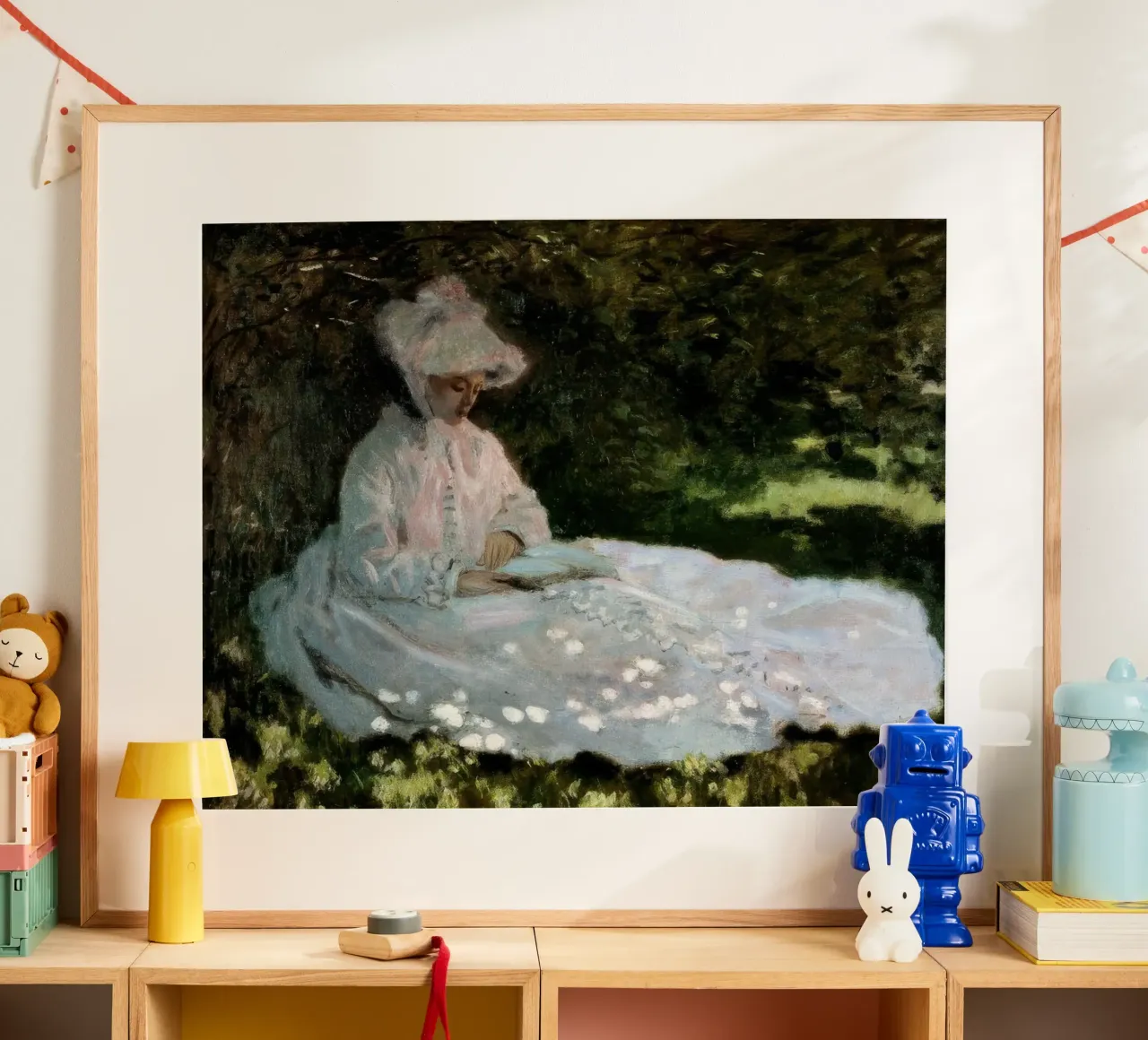 Claude Monet Una donna che legge poster da clay bobby