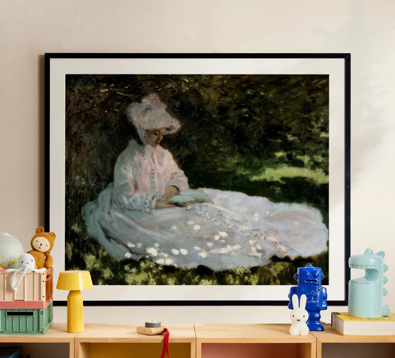 Claude Monet Una donna che legge poster da clay bobby
