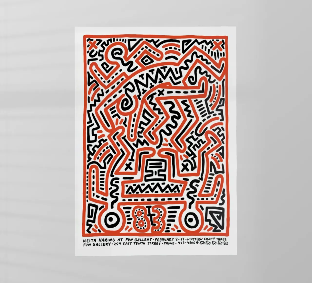 Albero di Keith Haring del diciannovesimo secolo pellicola backlit da jo shop
