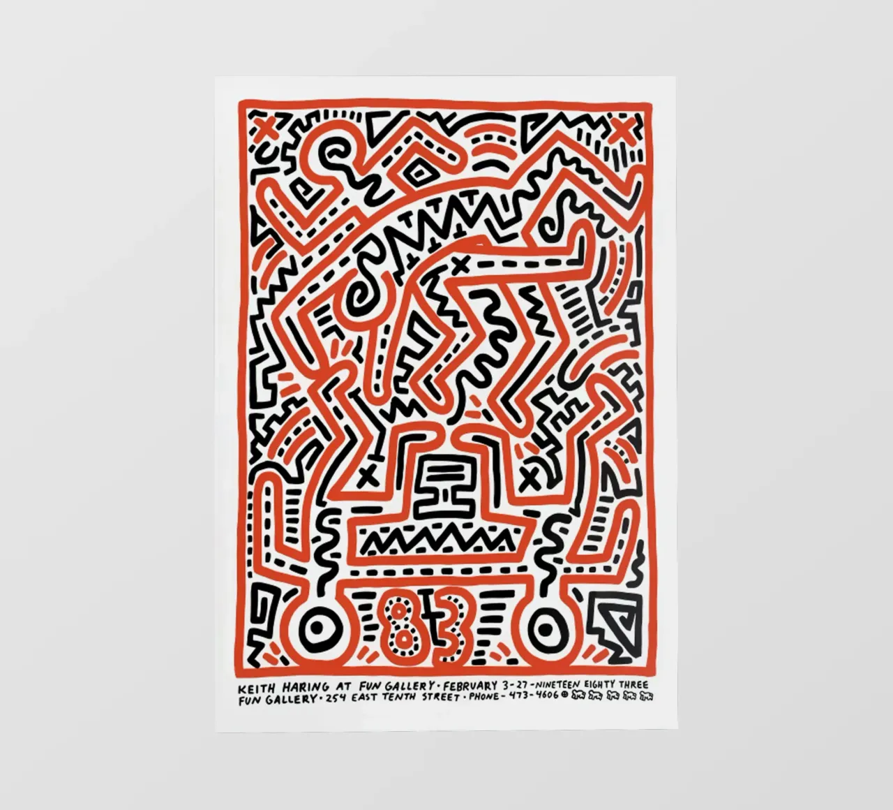 Albero di Keith Haring del diciannovesimo secolo pellicola backlit da jo shop