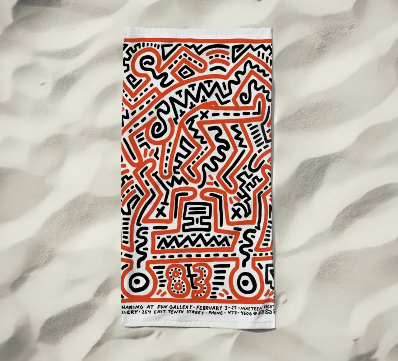 Albero di Keith Haring del diciannovesimo secolo telo mare da jo shop