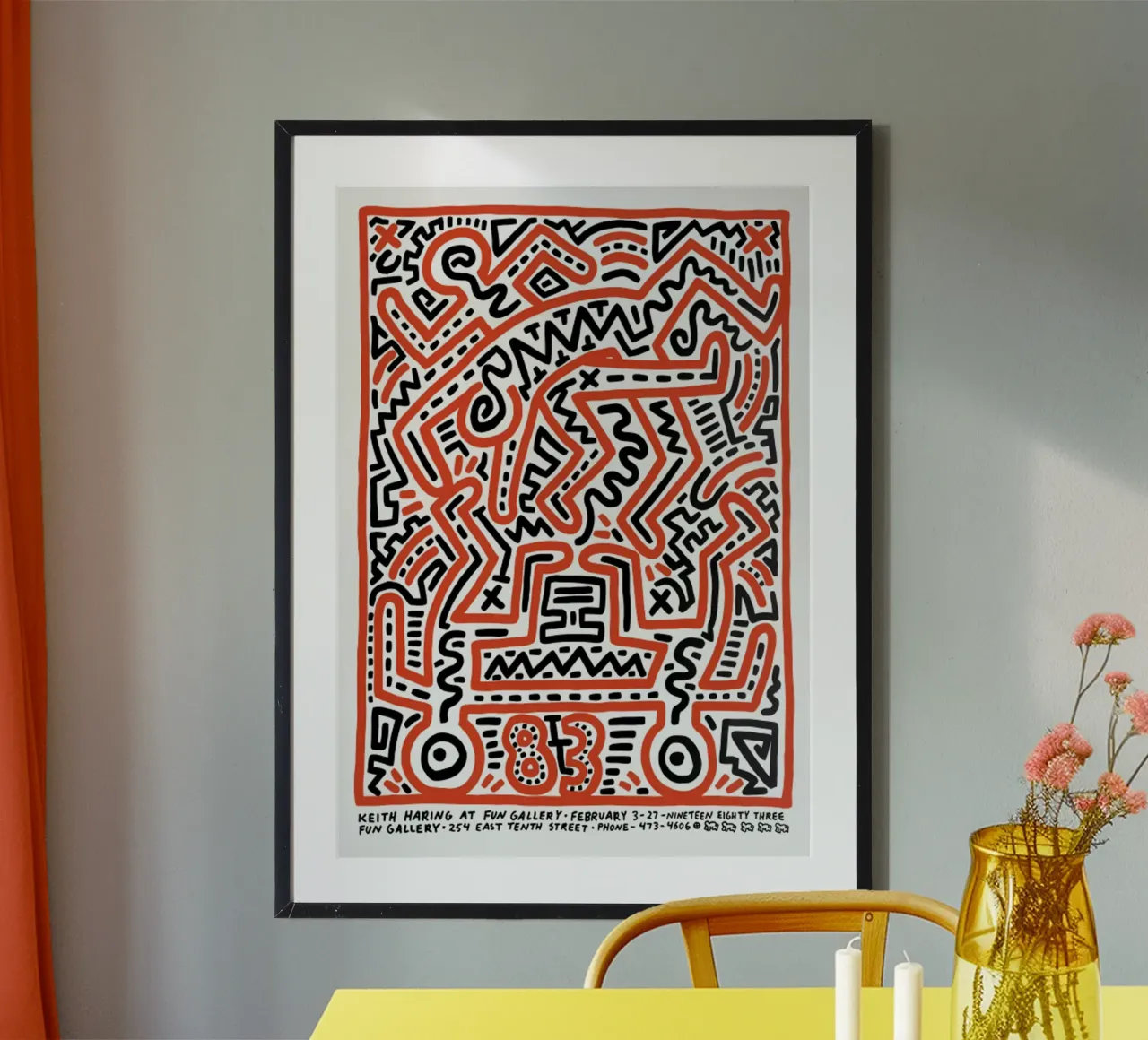 Albero di Keith Haring del diciannovesimo secolo carta hahnemühle da jo shop