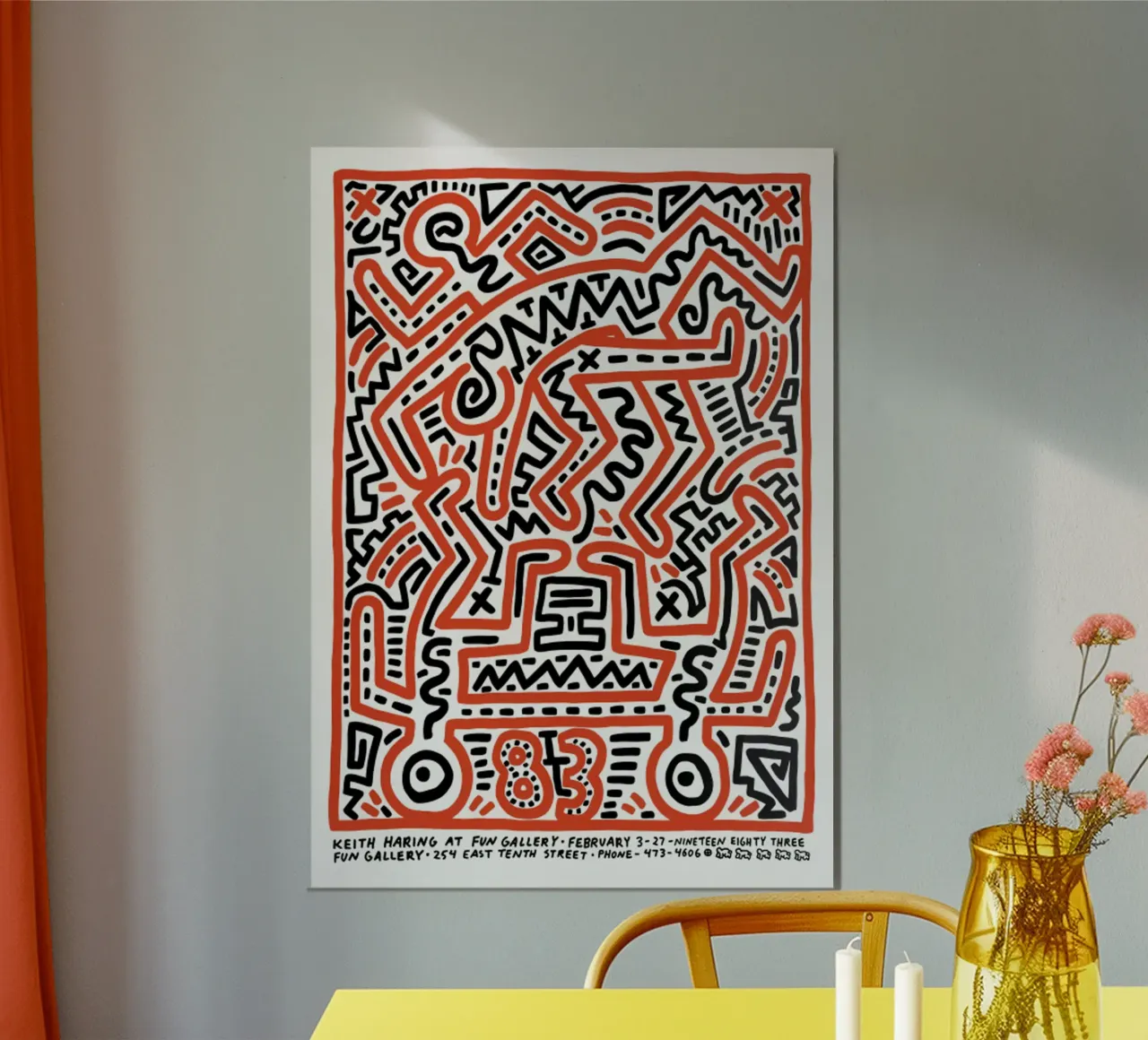 Albero di Keith Haring del diciannovesimo secolo carta hahnemühle da jo shop