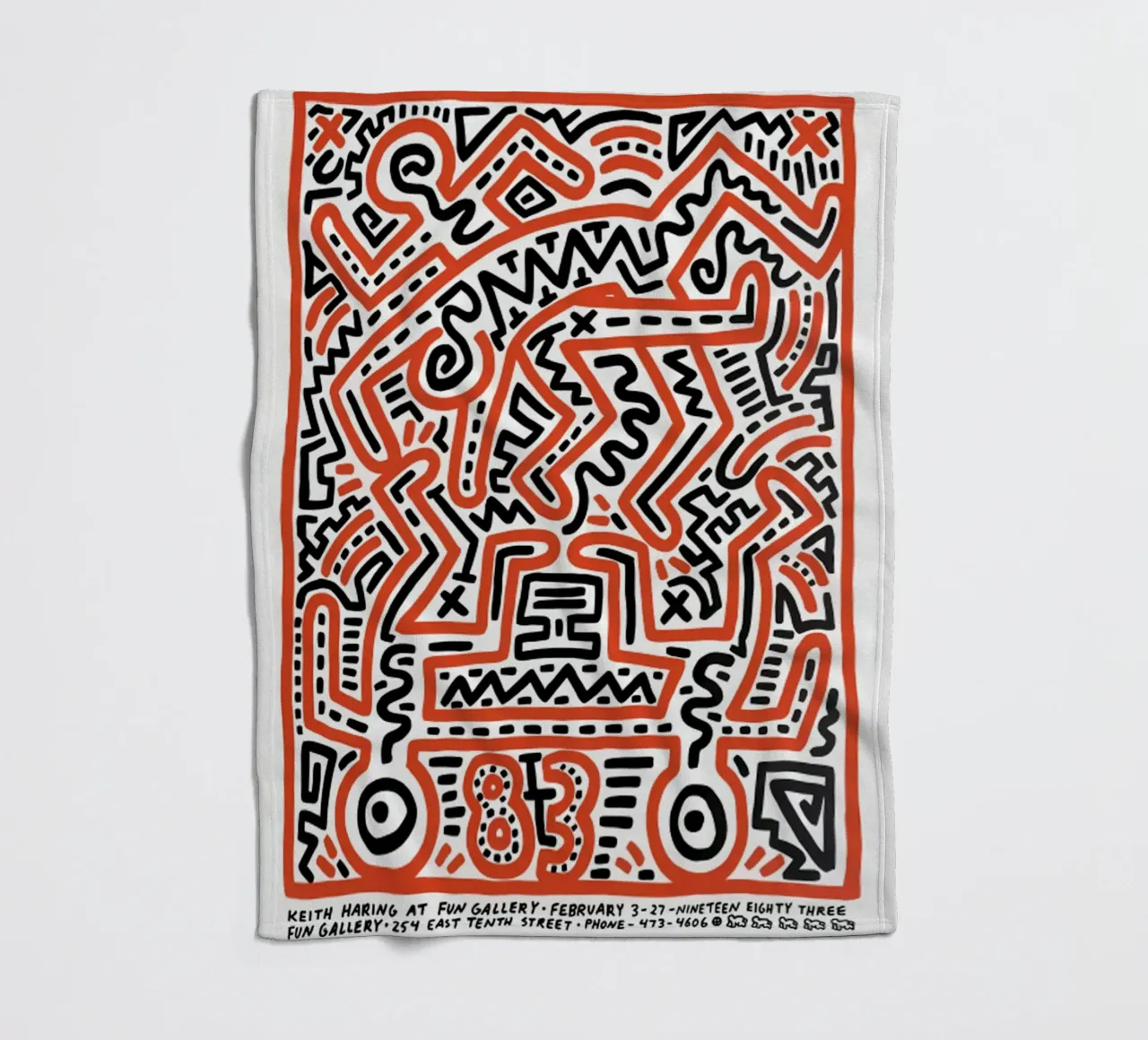 Albero di Keith Haring del diciannovesimo secolo coperta in pile da jo shop