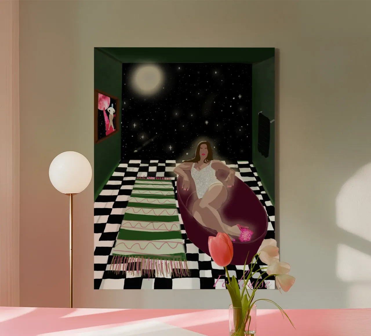 Goddess Energy Reboot tela con Cornice a cassetta da Femlouise.illustrations