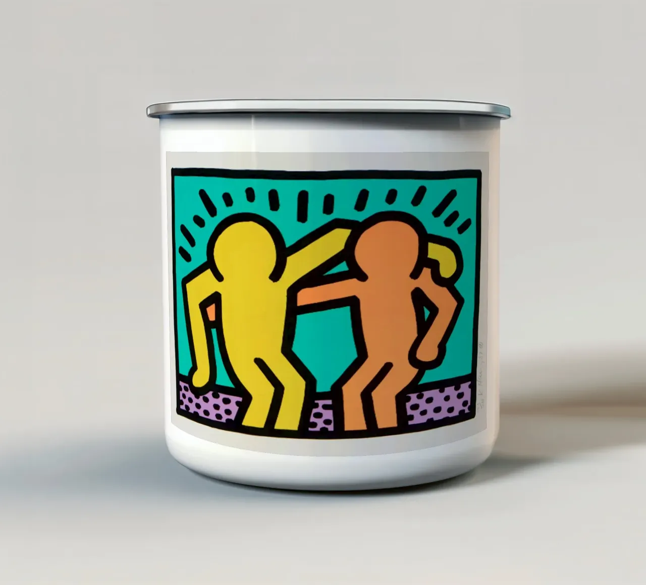 Un piatto tazza in smalto da jo shop