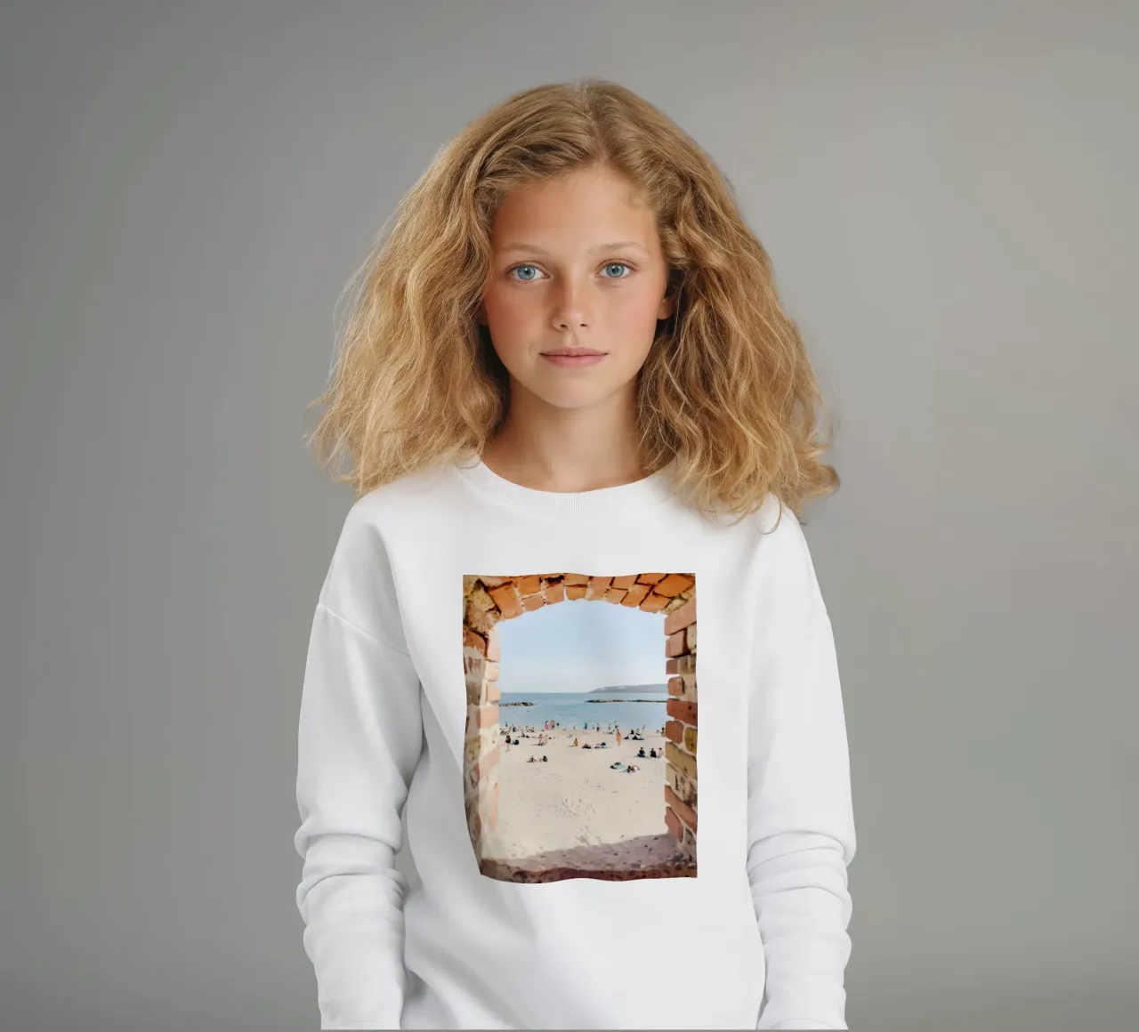 Persone sulla spiaggia di Antibes felpa bambino da jo shop
