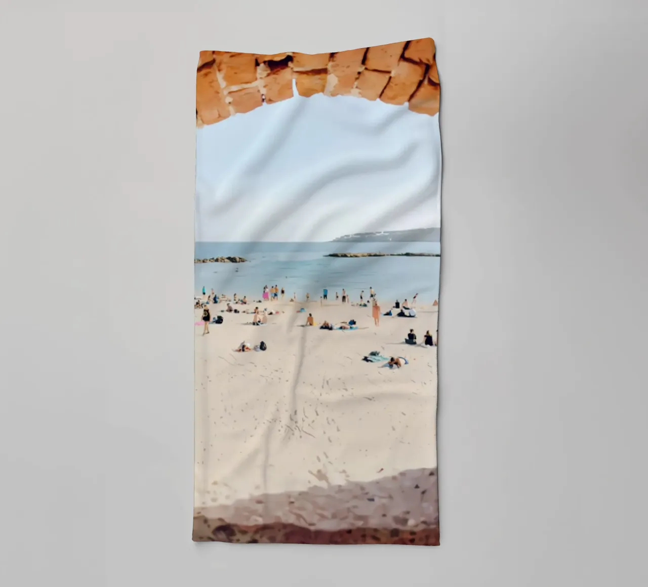 Persone sulla spiaggia di Antibes asciugamano da bagno da jo shop