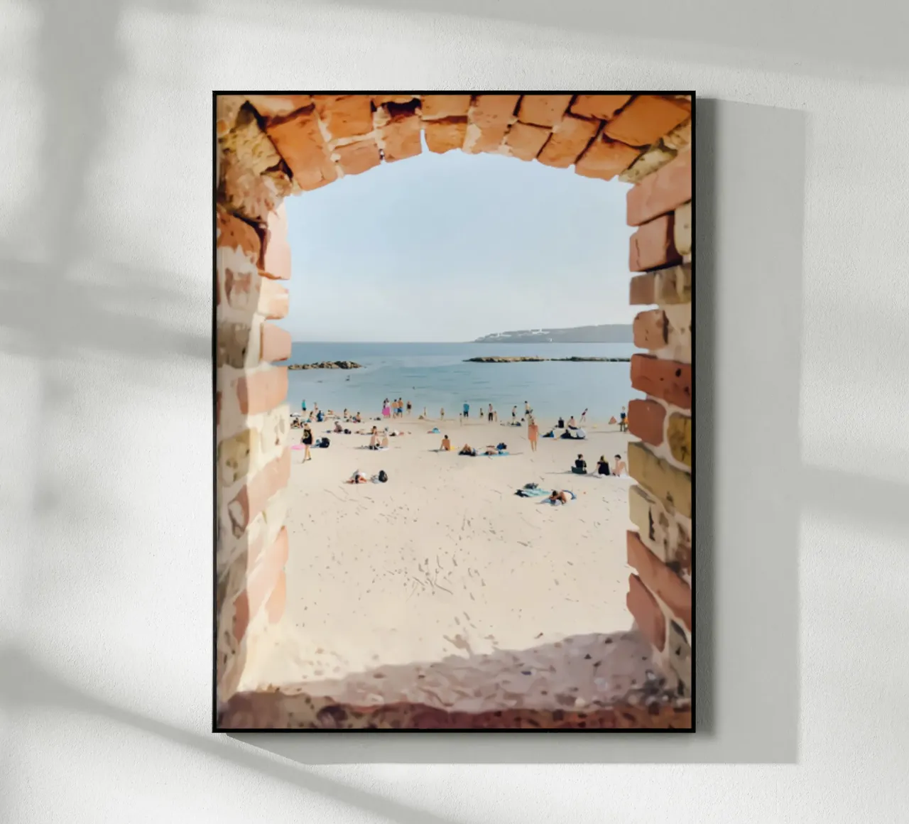 Persone sulla spiaggia di Antibes plexiglass da jo shop