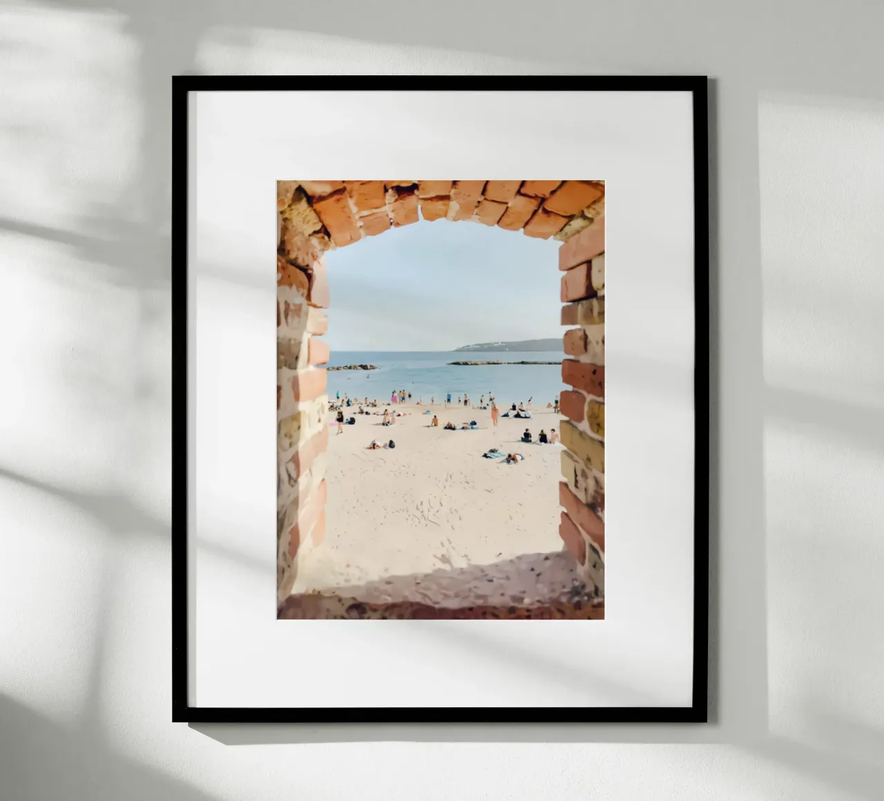Persone sulla spiaggia di Antibes carta hahnemühle da jo shop