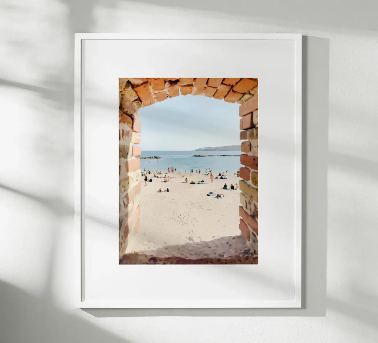 Persone sulla spiaggia di Antibes carta hahnemühle da jo shop
