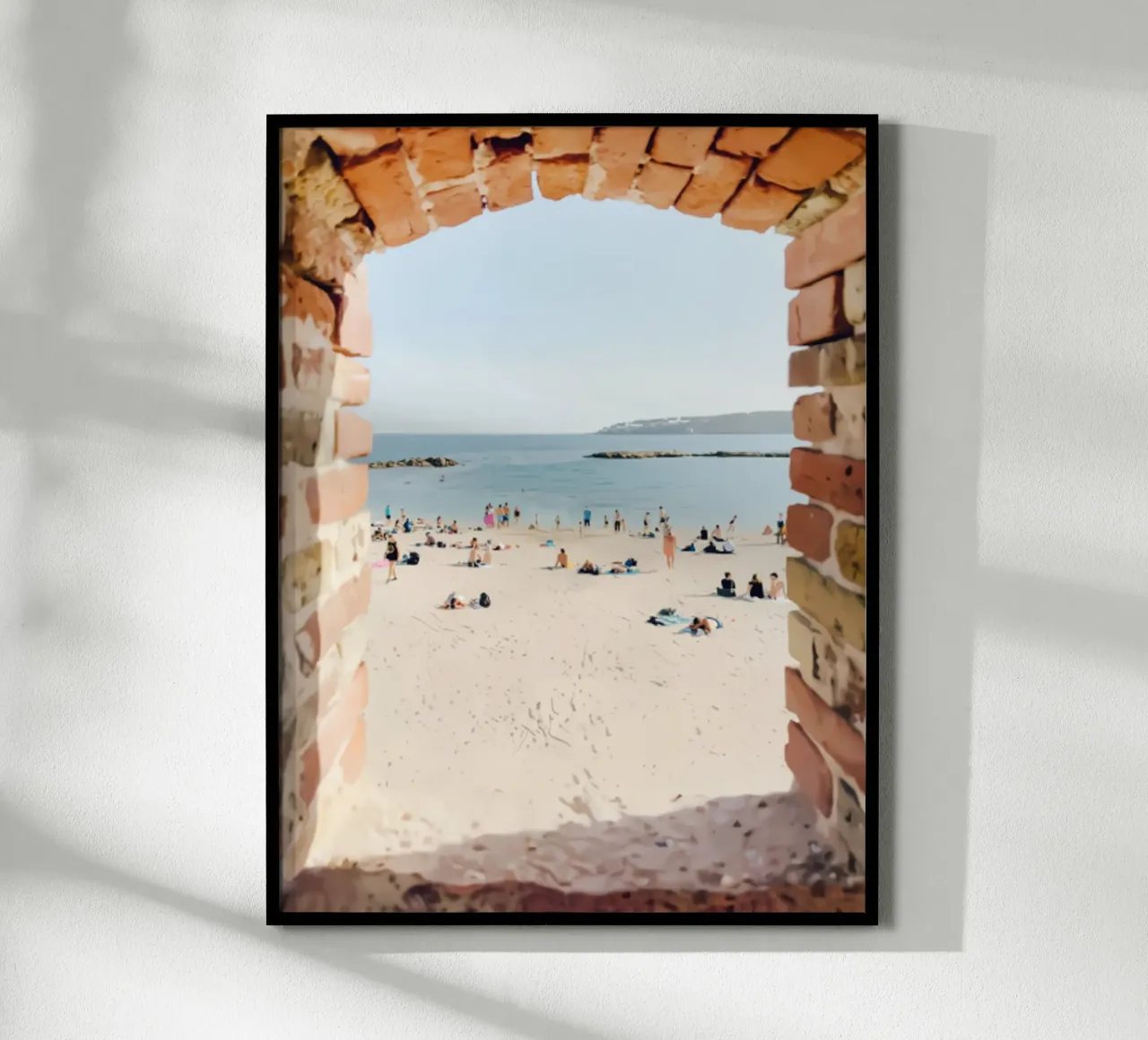 Persone sulla spiaggia di Antibes carta hahnemühle da jo shop