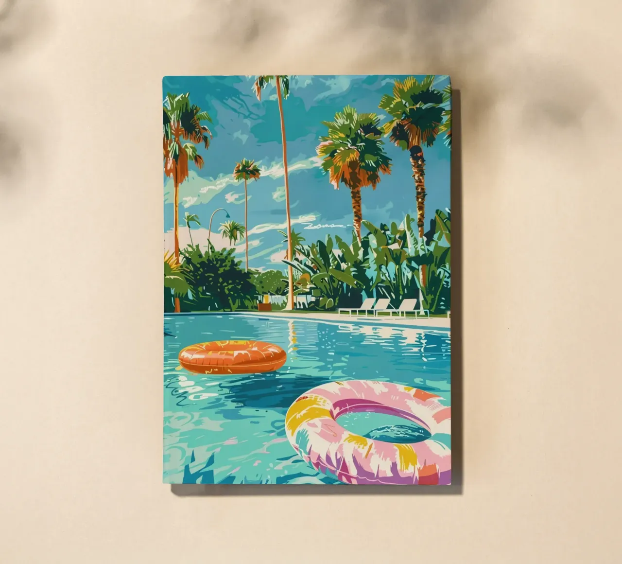 Relaxed Summer Vibes with Pastel Poolside Decor and Floats notebook by jo shop