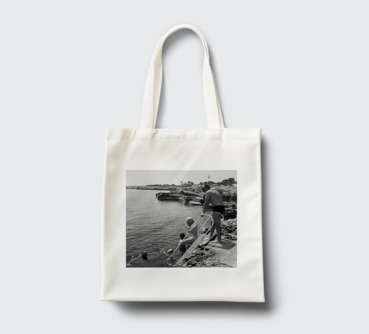 Sean Connery si prepara a fare un tuffo nell'oceano borsa in juta da jo shop