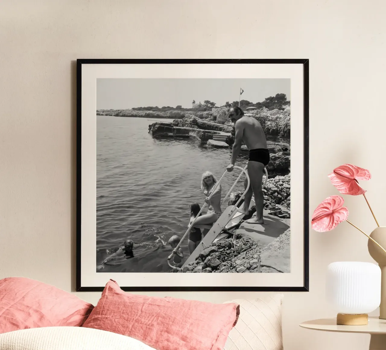 Sean Connery si prepara a fare un tuffo nell'oceano carta hahnemühle da jo shop