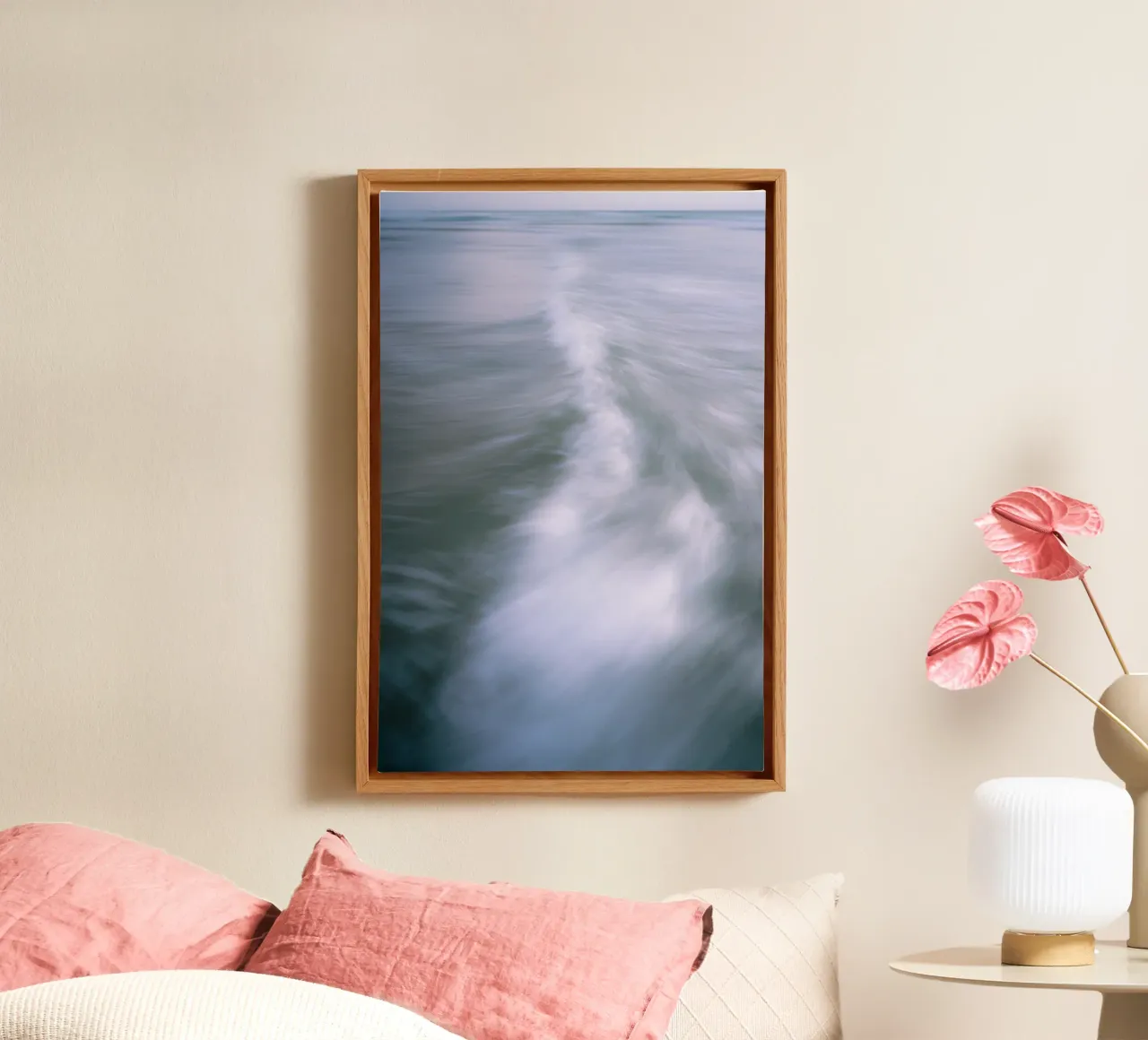 The Uniqueness of Waves XLVIII canvas with Floater frame by Tal Paz-Fridman
