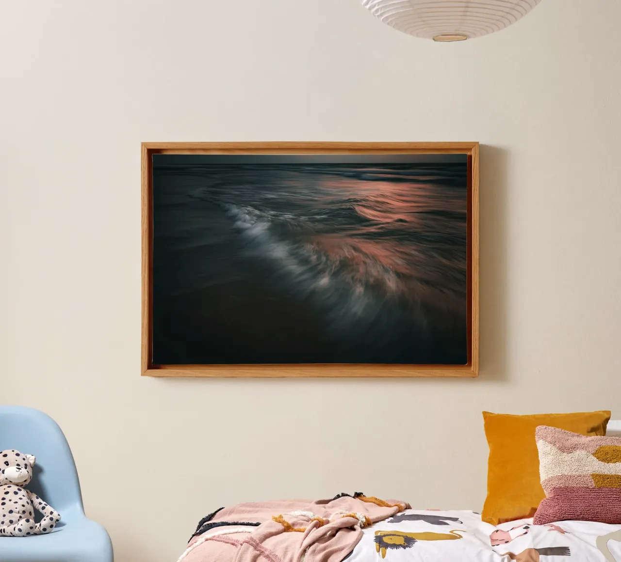 The Uniqueness of Waves XLIX canvas with Floater frame by Tal Paz-Fridman