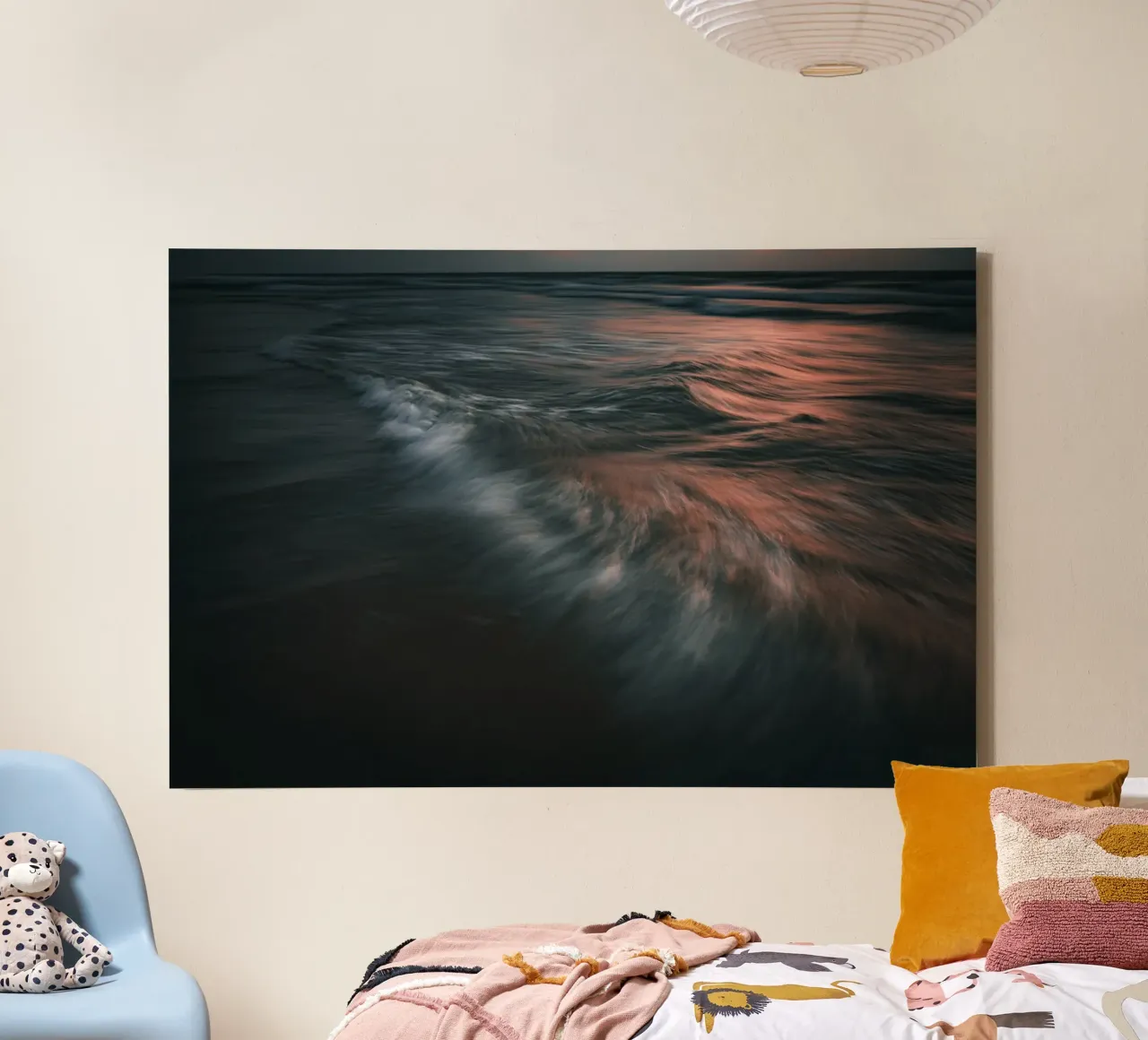 The Uniqueness of Waves XLIX canvas with Floater frame by Tal Paz-Fridman