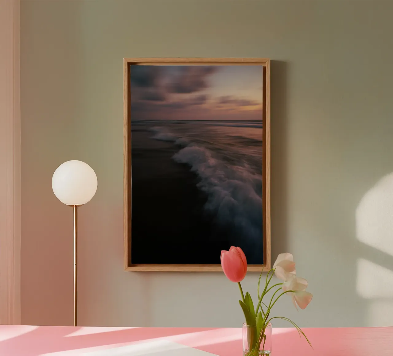 The Uniqueness of Waves LIII canvas with Floater frame by Tal Paz-Fridman