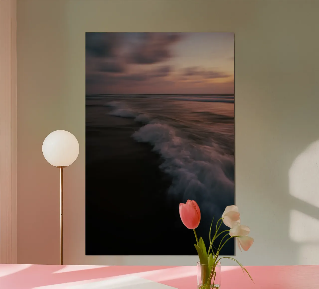 L'unicità delle onde LIII poster con telaio in alluminio da Tal Paz-Fridman