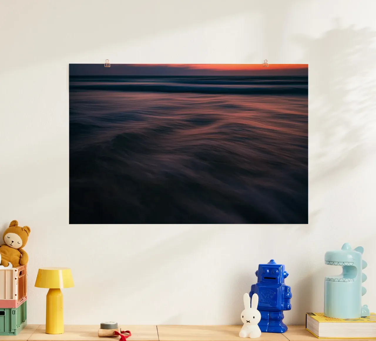 L'unicità delle onde LIV poster con telaio in alluminio da Tal Paz-Fridman