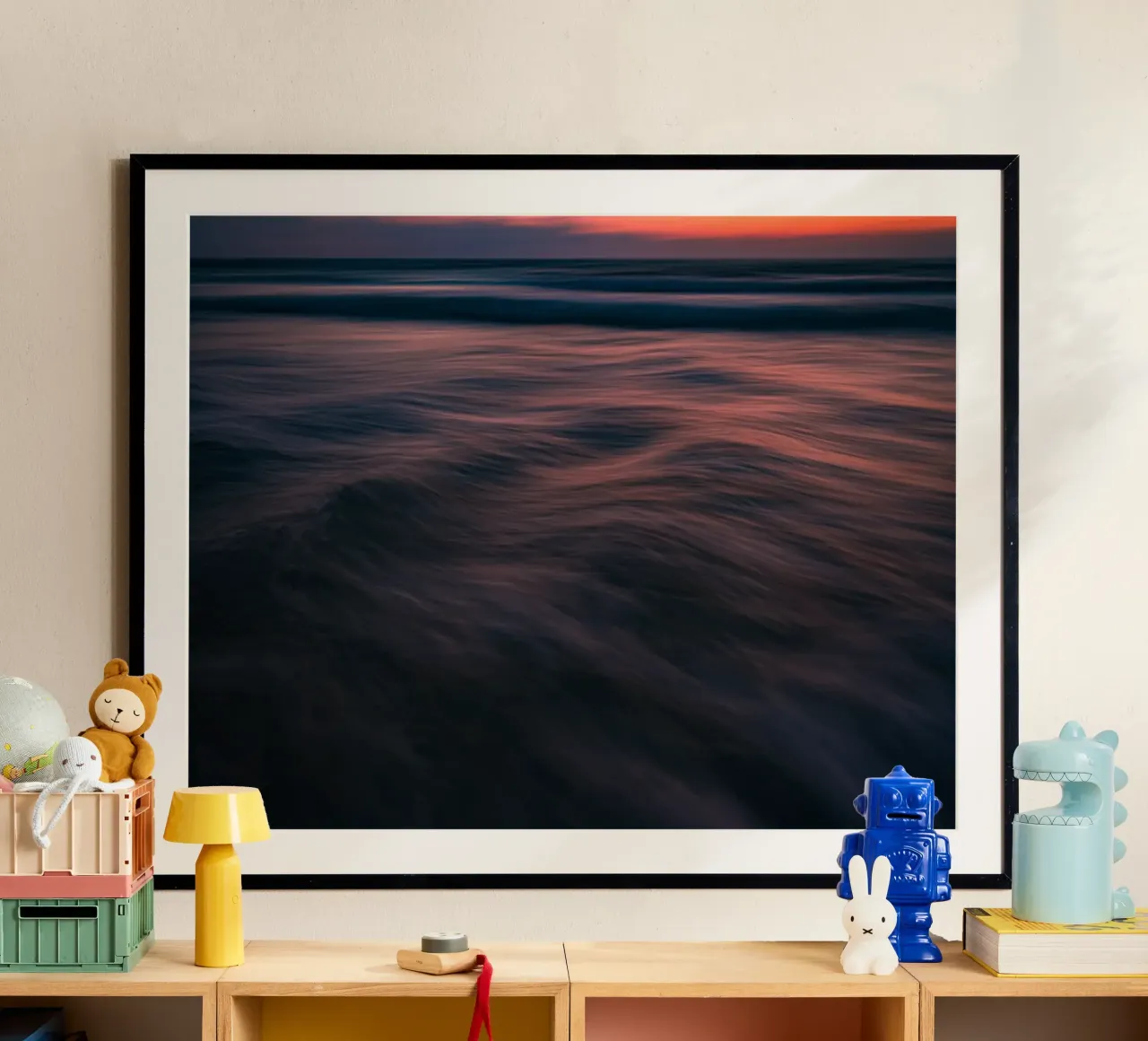 L'unicità delle onde LIV poster con telaio in alluminio da Tal Paz-Fridman