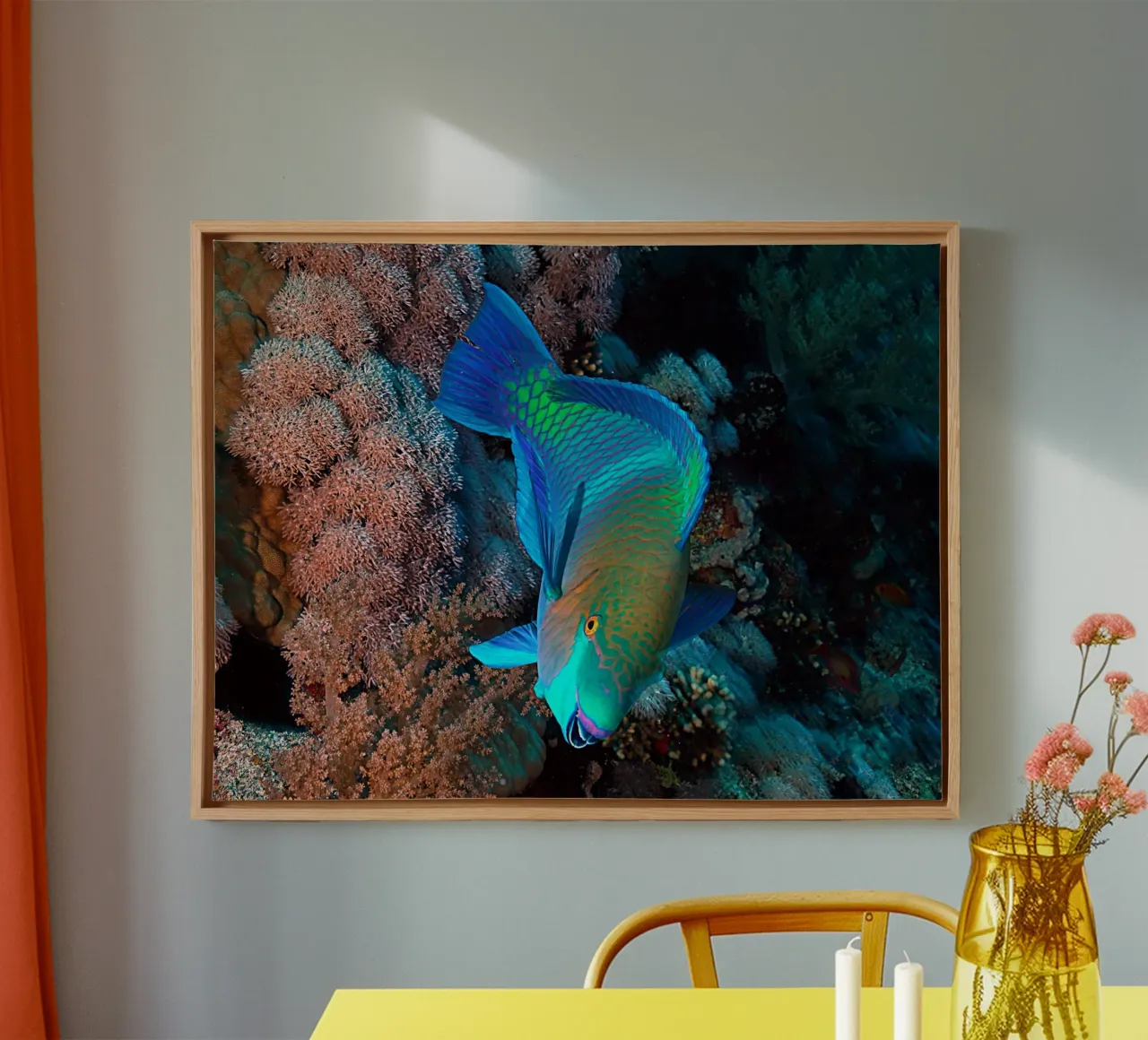 Liquid Realms canvas with Floater frame by StillVibe Home