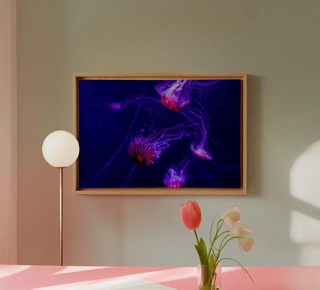 Liquid Realms canvas with Floater frame by StillVibe Home
