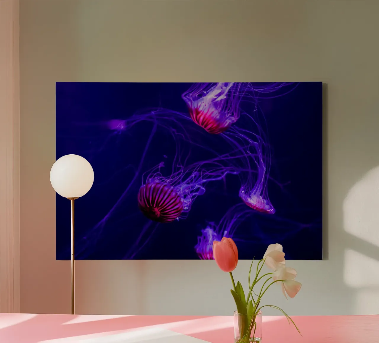 Liquid Realms canvas with Floater frame by StillVibe Home