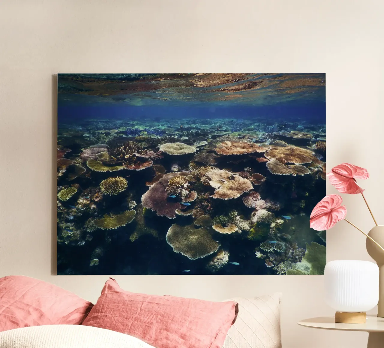 Liquid Realms canvas with Floater frame by StillVibe Home