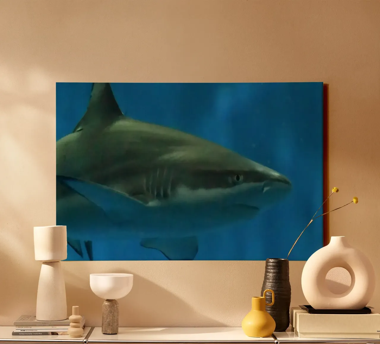 Liquid Realms canvas with Floater frame by StillVibe Home