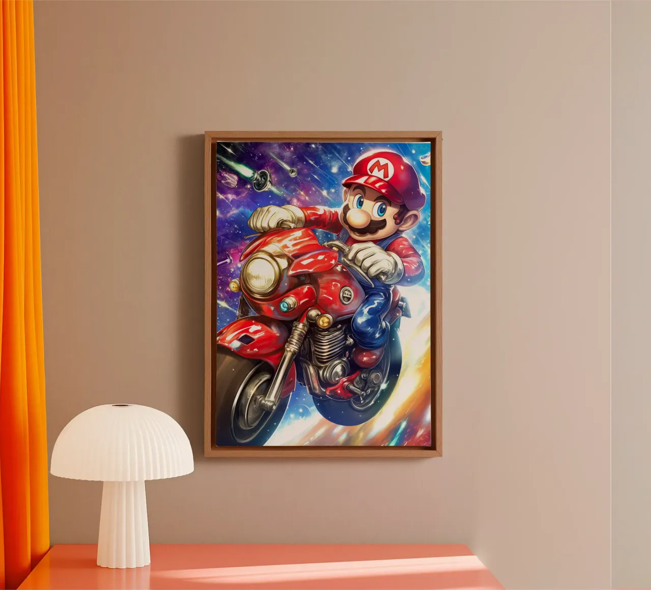 Super Mario Bros tela con Cornice a cassetta da Fleur de Lys