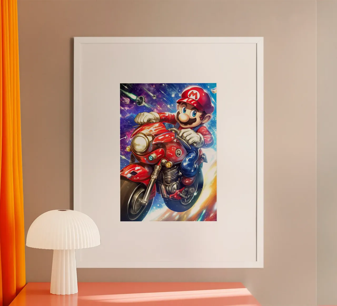 Super Mario Bros poster con telaio in alluminio da Fleur de Lys