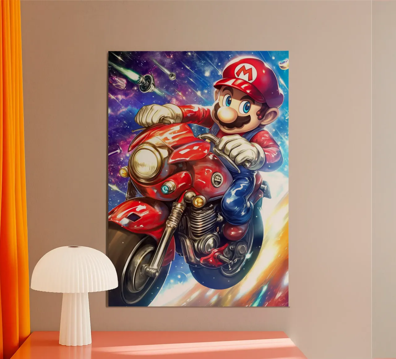 Super Mario Bros poster con telaio in alluminio da Fleur de Lys