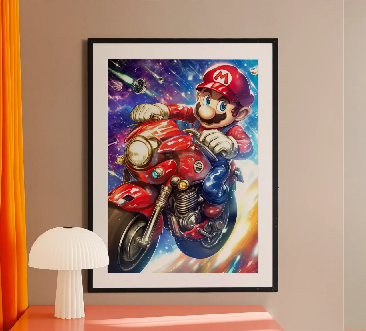 Super Mario Bros poster con telaio in alluminio da Fleur de Lys