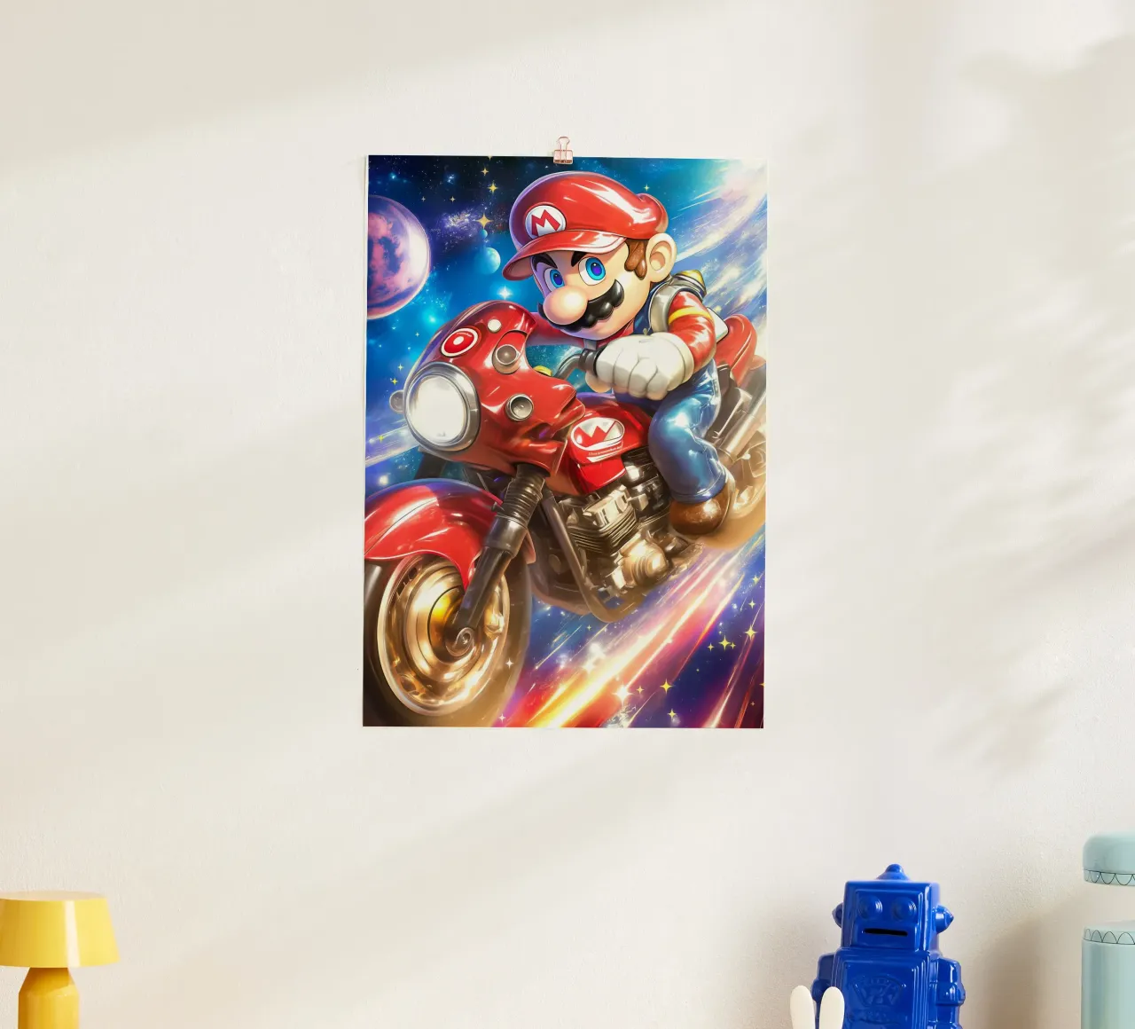 Super Mario Bros poster con telaio in alluminio da Fleur de Lys