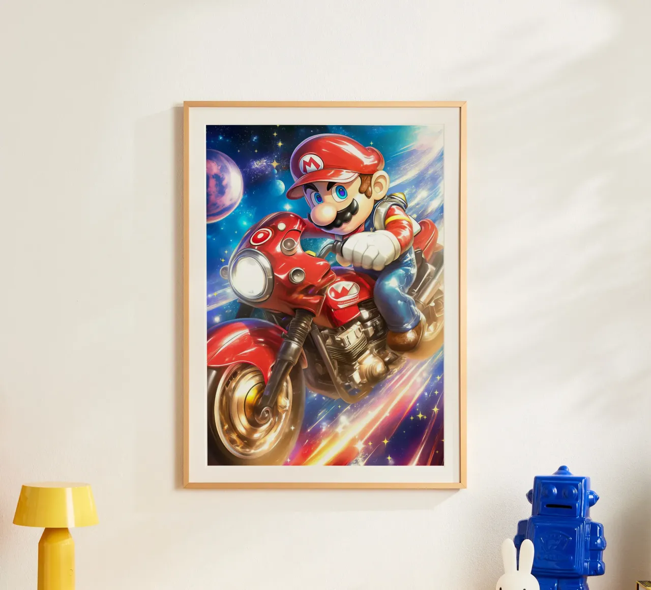 Super Mario Bros poster con telaio in alluminio da Fleur de Lys