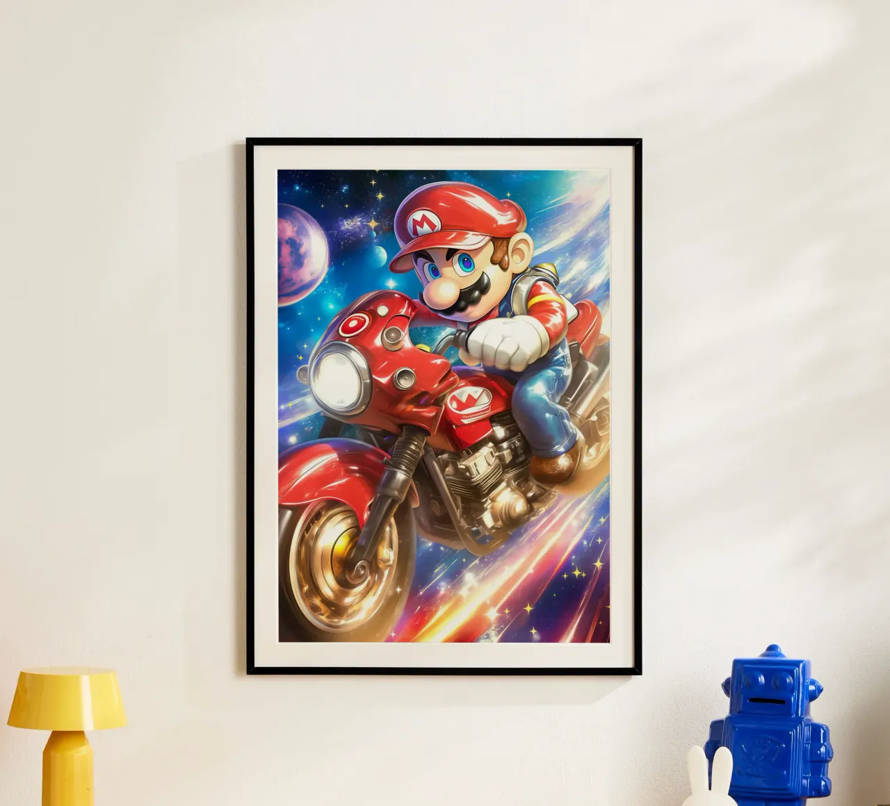 Super Mario Bros poster con telaio in alluminio da Fleur de Lys