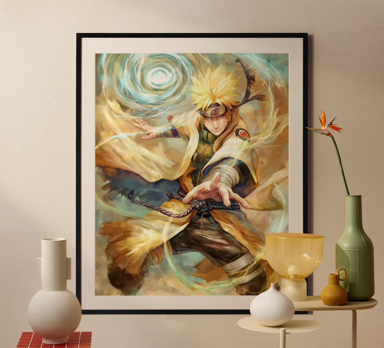 Naruto poster con telaio in plastica da Fleur de Lys