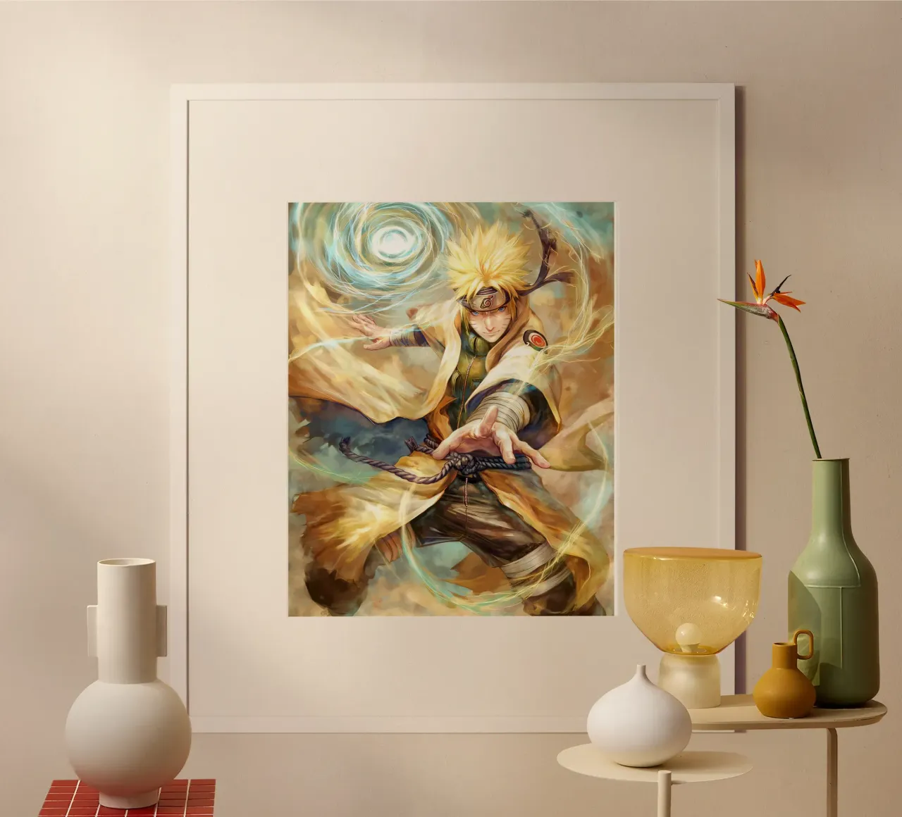 Naruto poster con telaio in plastica da Fleur de Lys