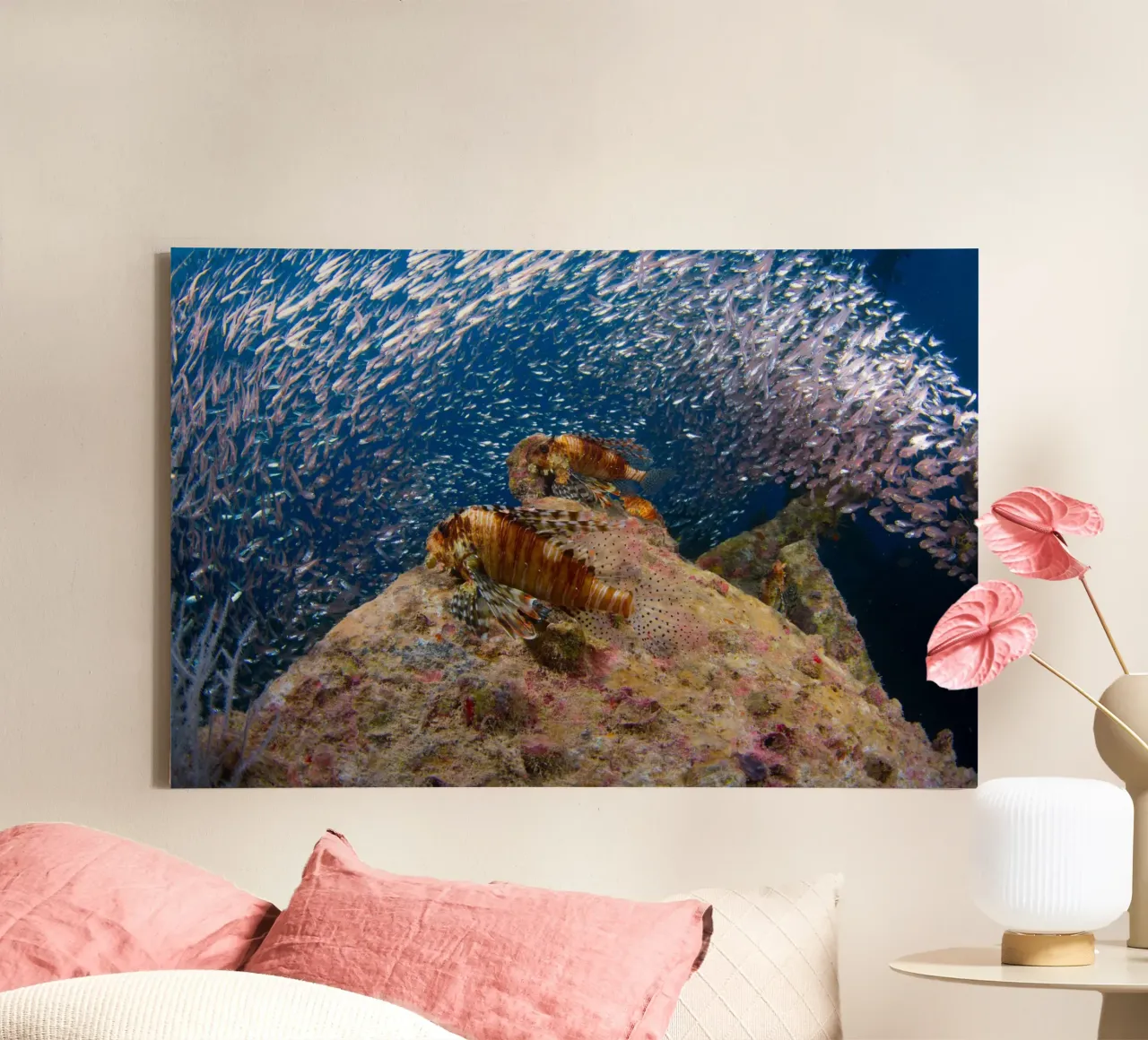 Liquid Realms canvas with Floater frame by StillVibe Home