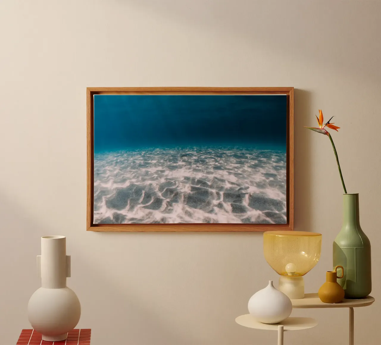 Liquid Realms canvas with Floater frame by StillVibe Home