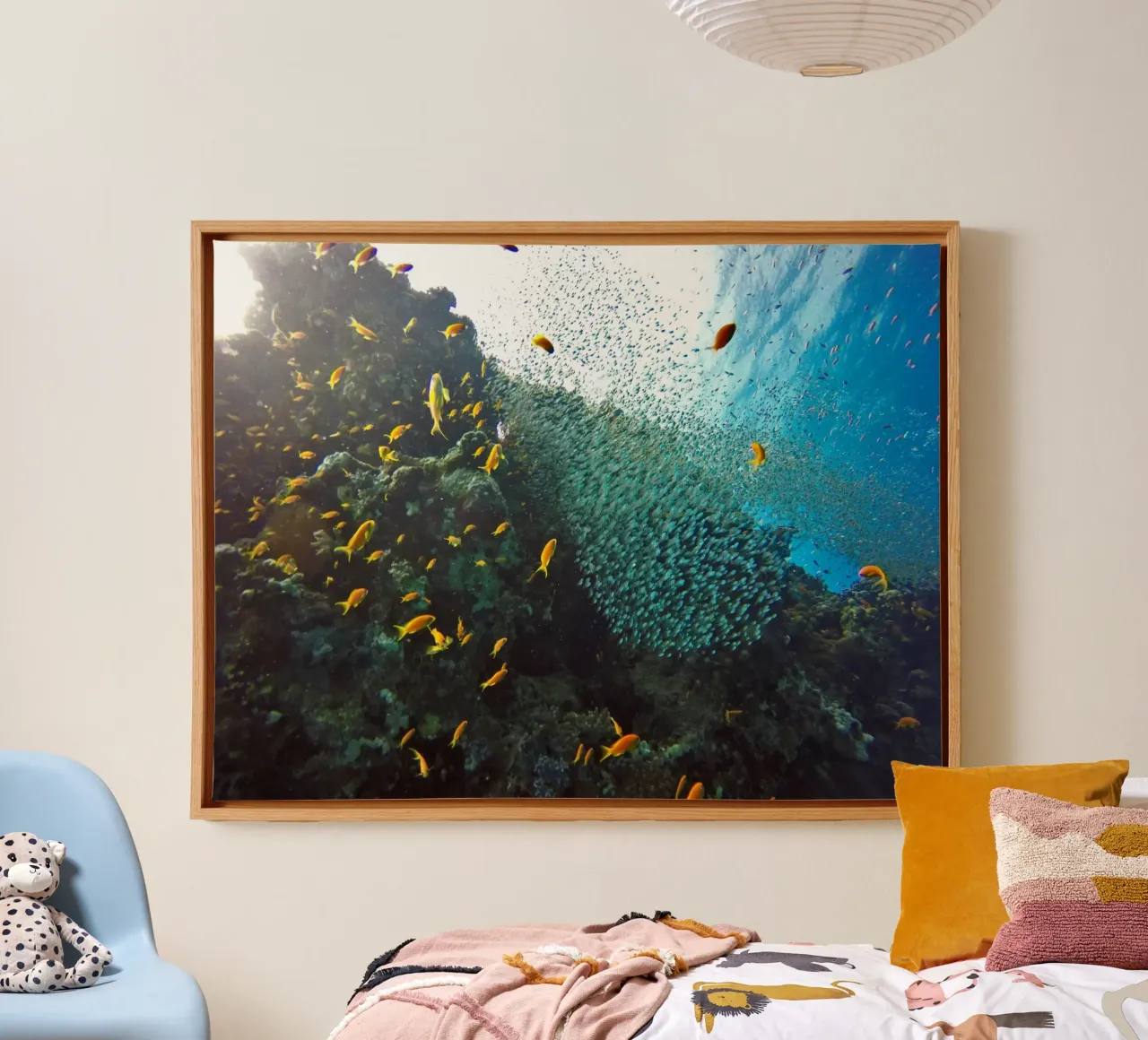 Liquid Realms canvas with Floater frame by StillVibe Home