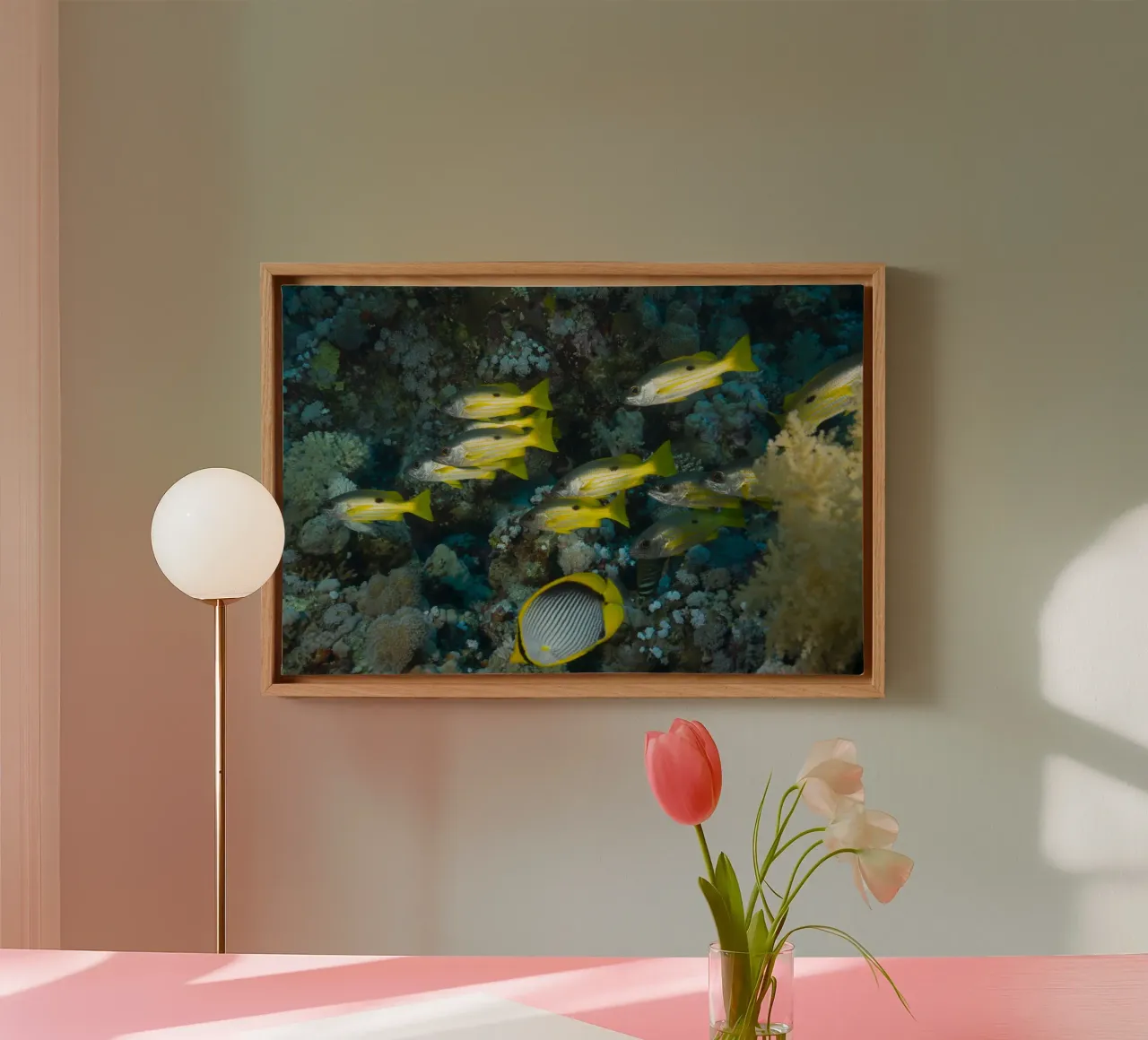 Liquid Realms canvas with Floater frame by StillVibe Home