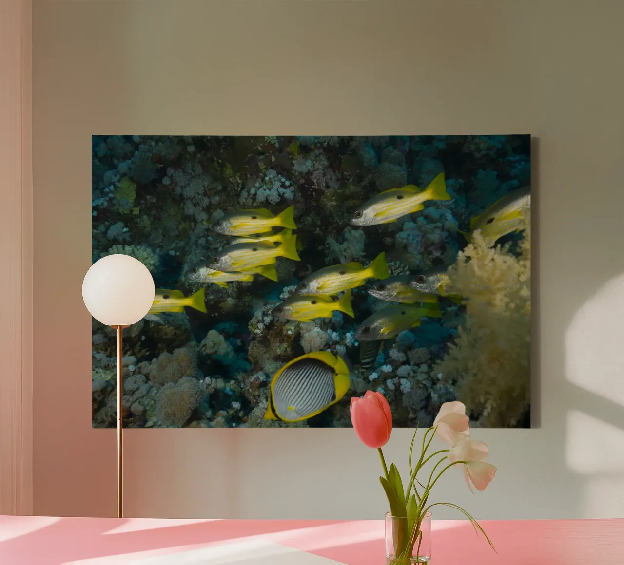 Liquid Realms canvas with Floater frame by StillVibe Home