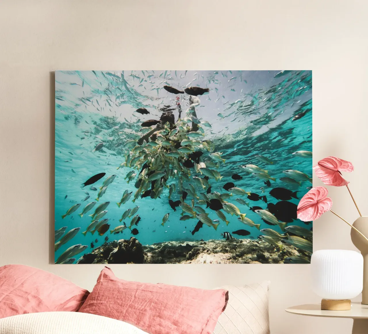 Liquid Realms canvas with Floater frame by StillVibe Home