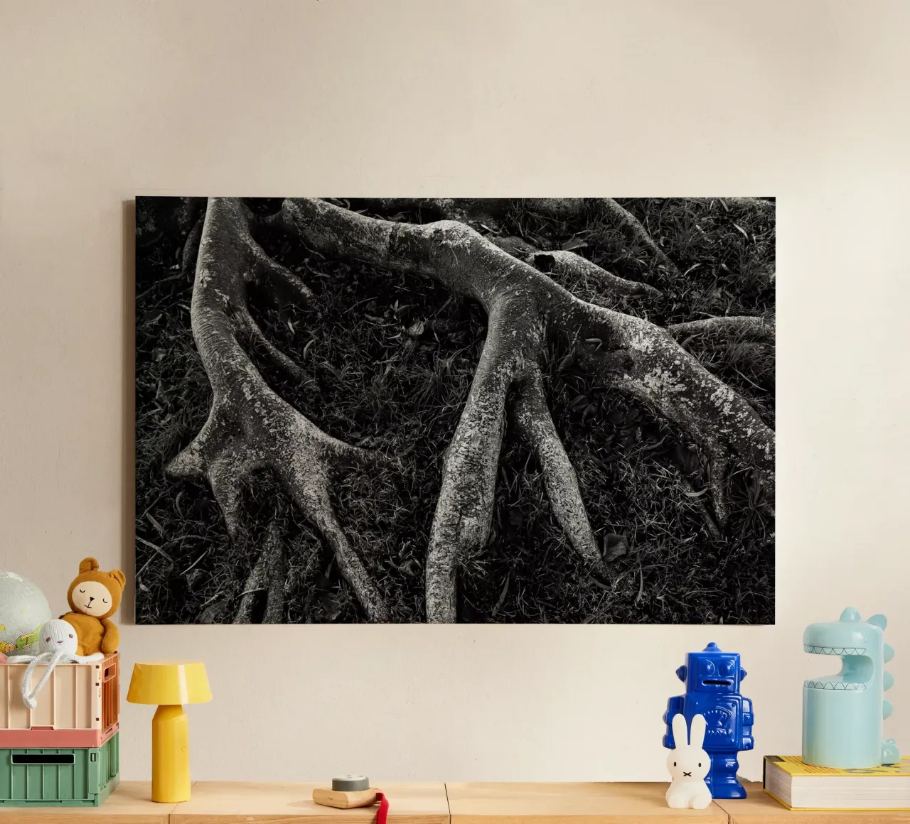 Wortels II canvas van Tal Paz-Fridman