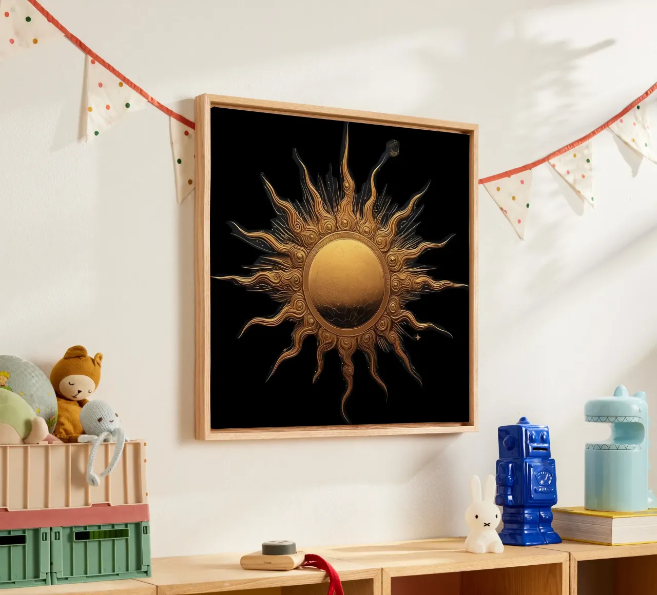 Sole d'oro tela con Cornice a cassetta da luxi&lace